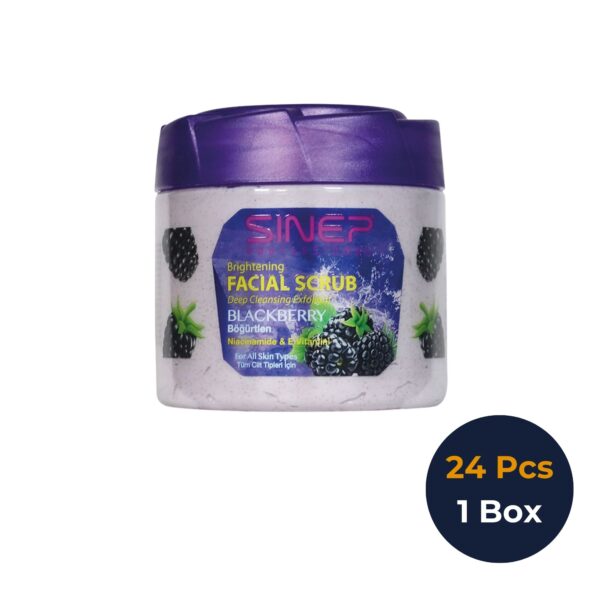 Sinep Face & Body Scrub Blackberry – 400ml – 1 Box × 24 Pcs