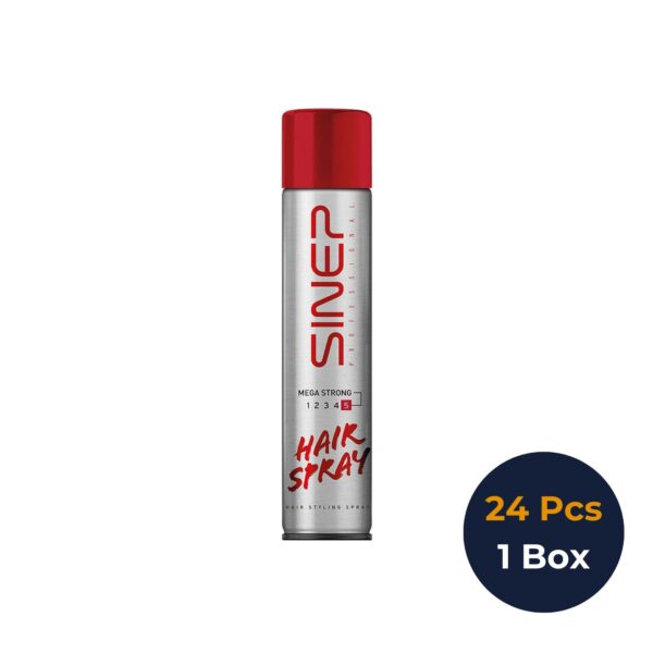 Haarspray Mega Strong | Langdurige Fixatie voor Alle Haartypes – 400ml – 1 Doos × 24 Stuks