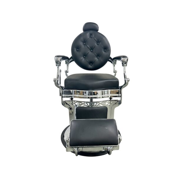 Cosmo Handel Vintage Friseurstuhl in Schwarz Chrom