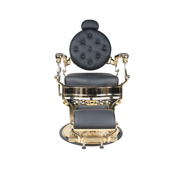 Cosmo Handel Vintage Friseurstuhl in Schwarz & Gold