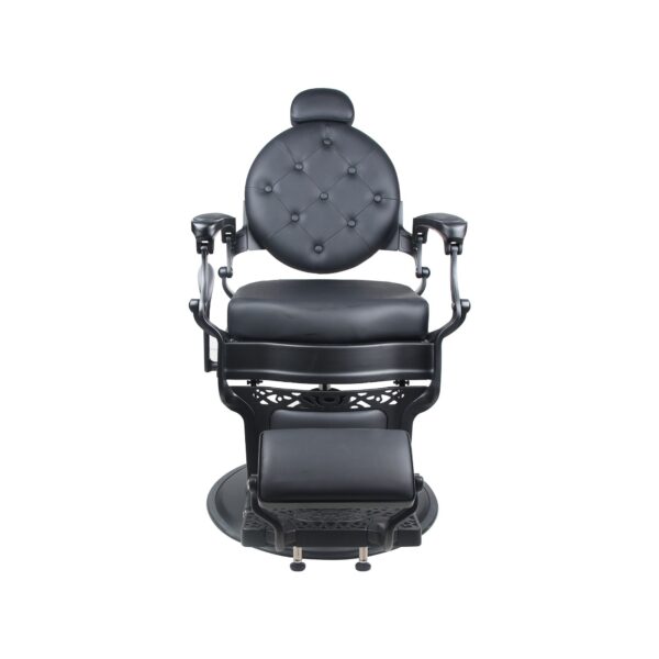 Cosmo Handel Vintage Friseurstuhl in Schwarz Matt