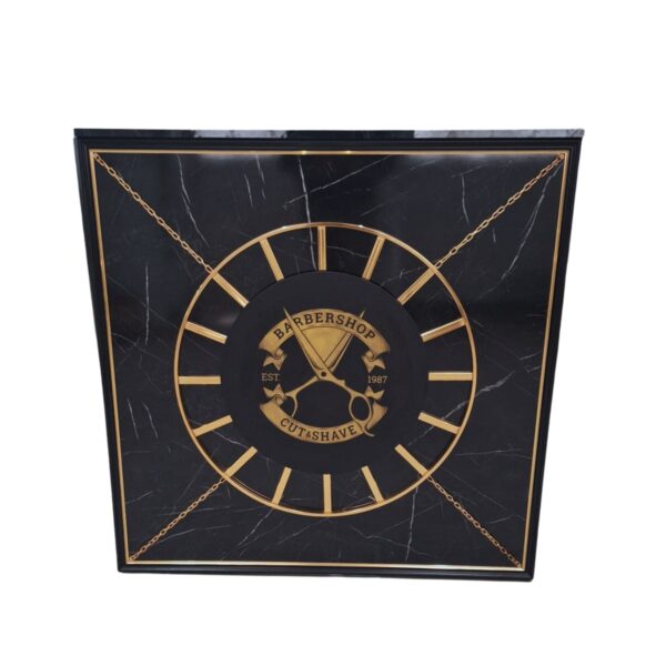 Cosmo Handel Barber Empfangstresen in Schwarz & Gold – 120 cm