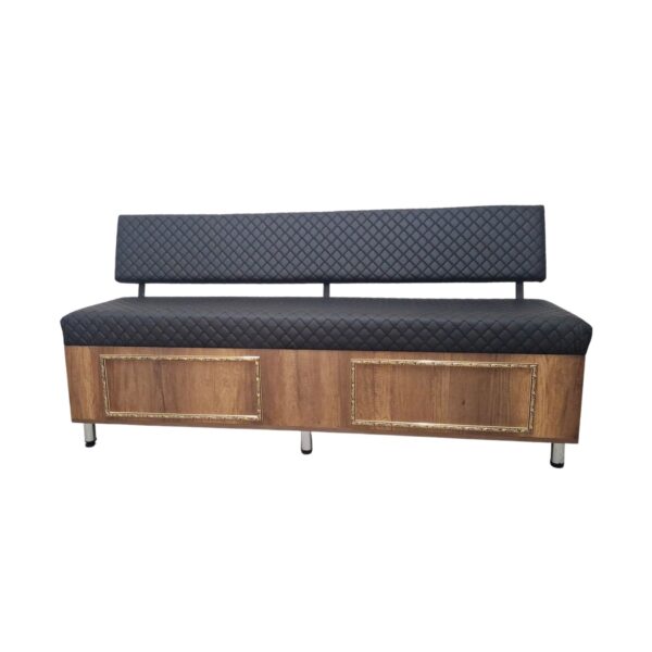 Cosmo Handel WS-01 Wartesofa im Barockstil in Schwarz – 180 cm