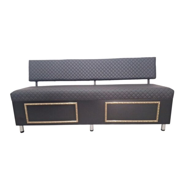 Cosmo Handel WS-01 Wartesofa im Barockstil in Schwarz – 180 cm