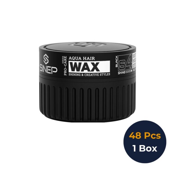 Black Aqua Wax S4 (Soft Holding Efect) 150 ML – 1 Box × 48 Pcs