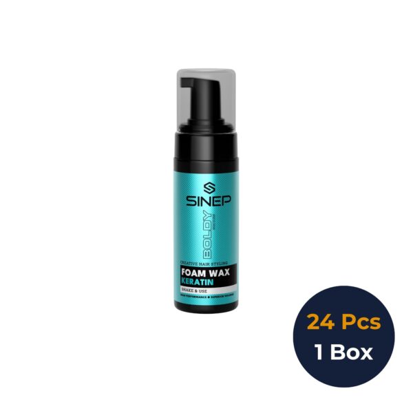 Sinep Keratin Foam Wax Long-Lasting Hold with Volume and Shine 150 ML – 1 Box × 24 Pcs