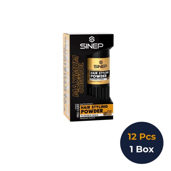 SINEP Haarstyling-Puder S5 Flexible Hold – Flexibler Halt & Natürliches Haarvolumen, 20 g × 12 Stück
