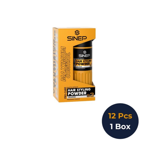 SINEP Haarstyling-Puder ORANGE S3 – Matter Effekt & Maximale Styling-Kontrolle, 20 g × 12 Stück